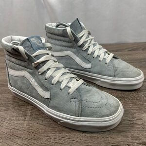 Vans Sk8-Hi Suede Blue Gray High Top Sneakers Mens 6 Womens 7.5 500714